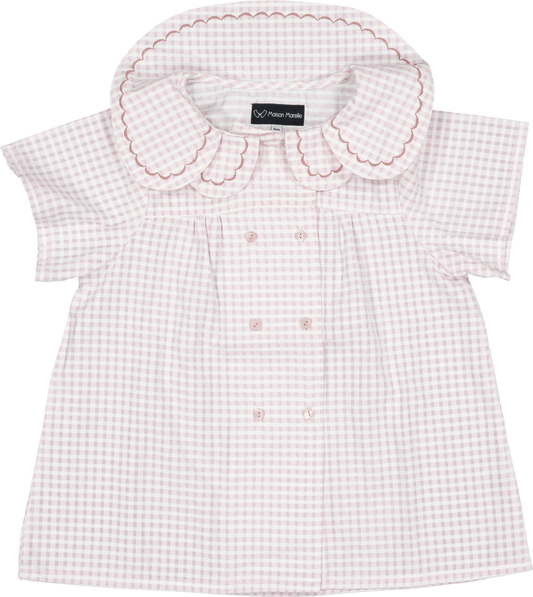 Blouse NOLLET - gingham pink [Maison Marelle] (26SS)