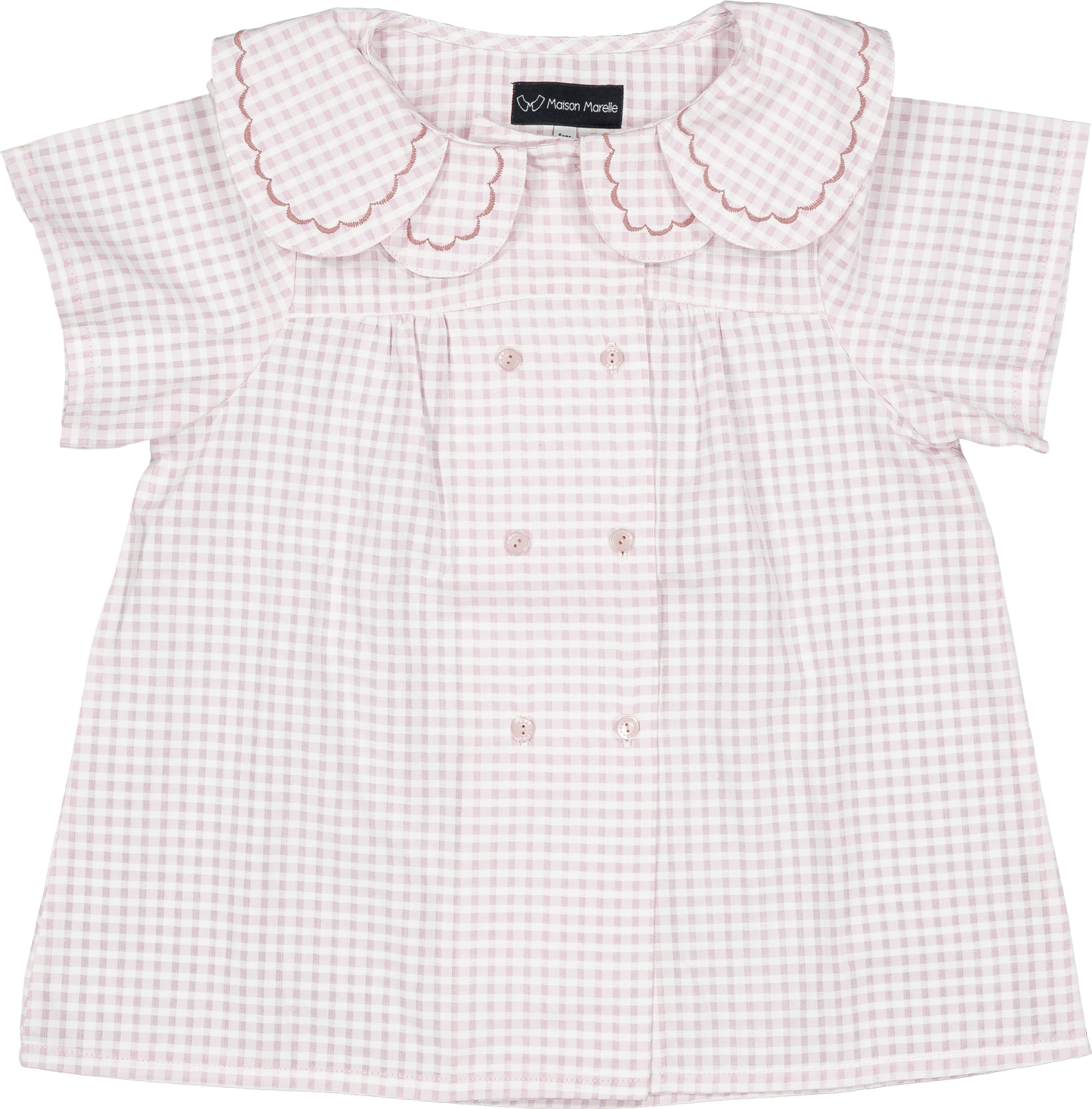 Blouse NOLLET - gingham pink [Maison Marelle] (26SS)