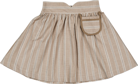 Skirt TOURNON - dark beige stripes [Maison Marelle] (26SS)