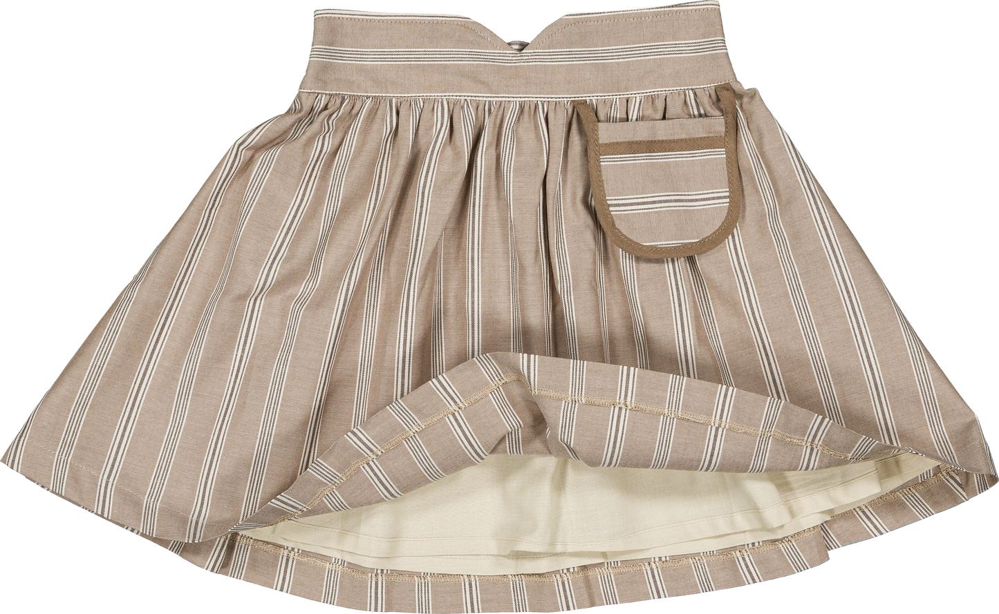 Skirt TOURNON - dark beige stripes [Maison Marelle] (26SS)