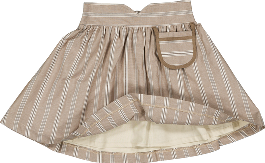 Skirt TOURNON - dark beige stripes [Maison Marelle] (26SS)