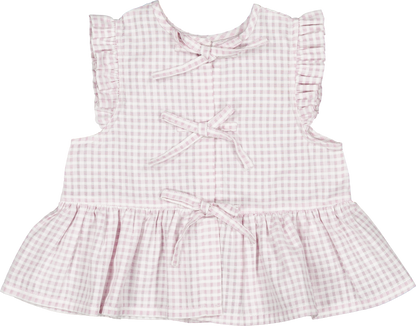 Blouse VOSGES - gingham pink [Maison Marelle] (26SS)