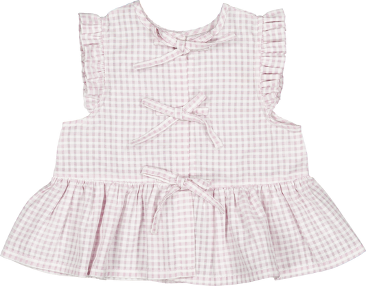 Blouse VOSGES - gingham pink [Maison Marelle] (26SS)