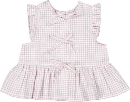 Blouse VOSGES - gingham pink [Maison Marelle] (26SS)