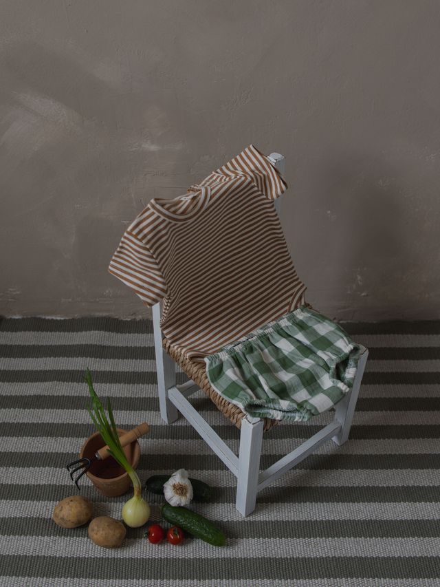 Dill Gingham Shortie [organic zoo] (26SS)