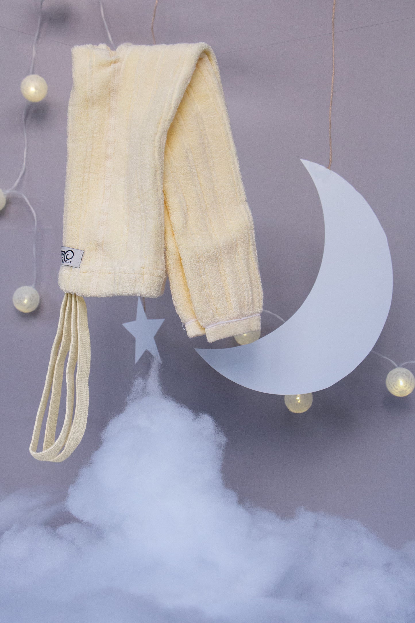 Granny Teddy Footless Tights With Braces - Lemon Icing [SILLY Silas (Heavenly Collection)]