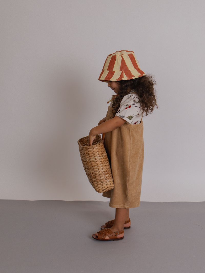 Wheat Terry Cropped Dungarees [organic zoo] (26SS)