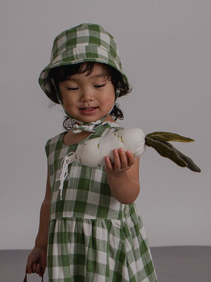 Dill Gingham Bucket Sun Hat [organic zoo] (26SS)