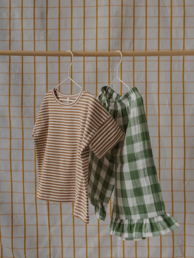 Dill Gingham Frill Culottes [organic zoo] (26SS)