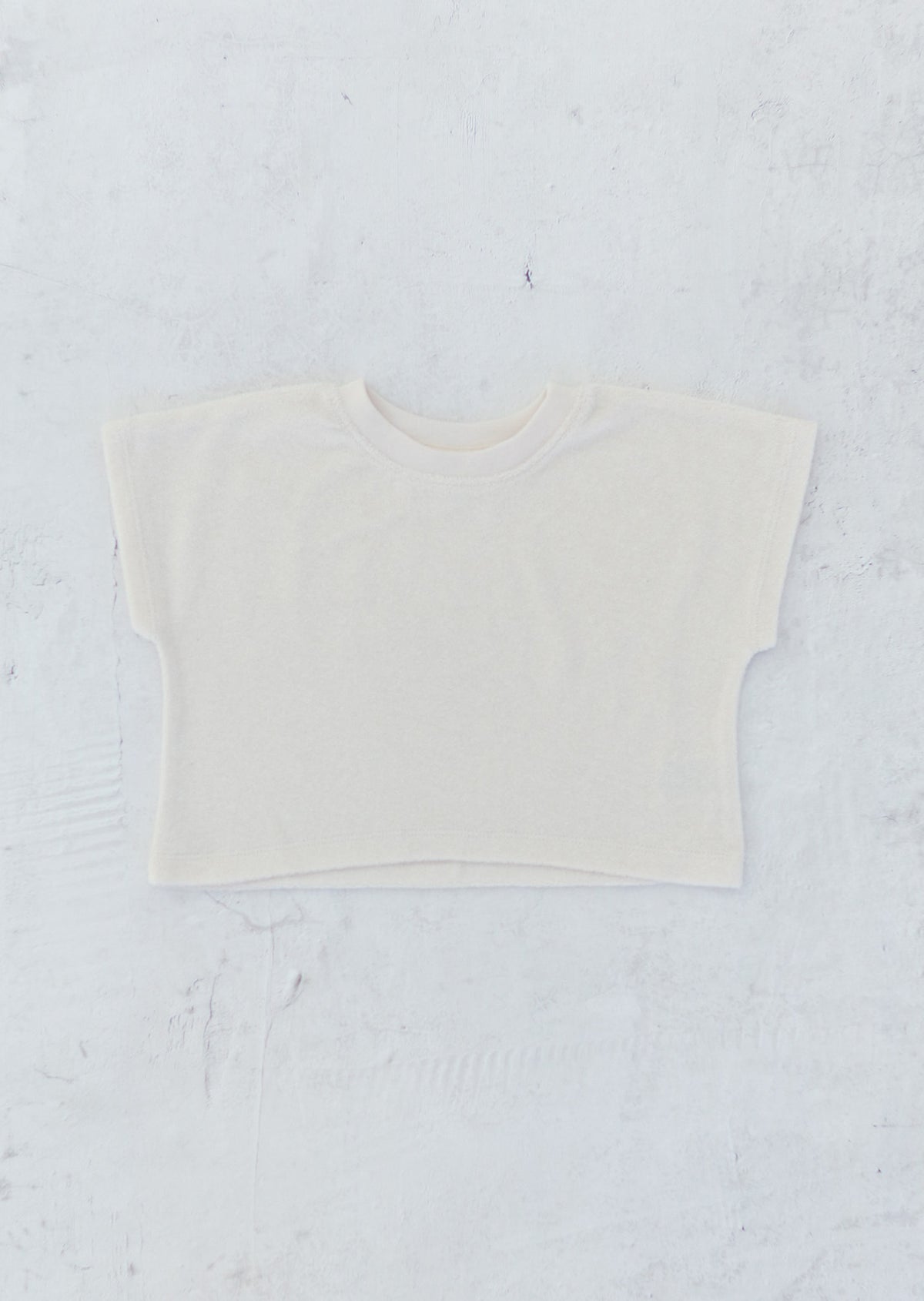 Cropped Sweat - Ecru Cream [EARTH THE ARCHIVE]