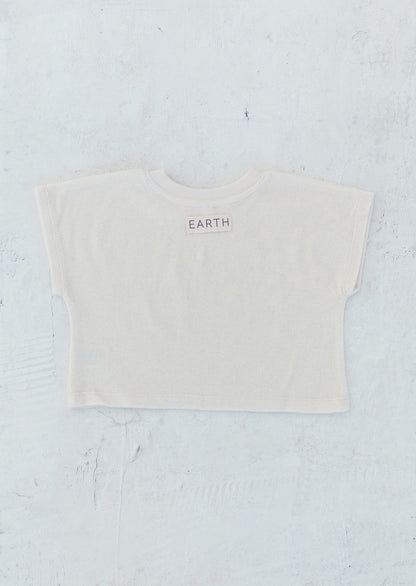 Cropped Sweat - Ecru Cream [EARTH THE ARCHIVE]