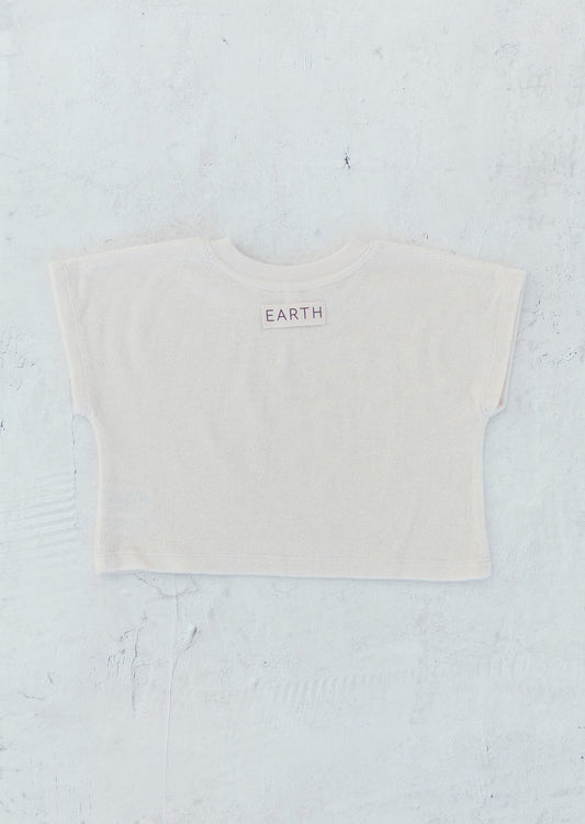 Cropped Sweat - Ecru Cream [EARTH THE ARCHIVE]