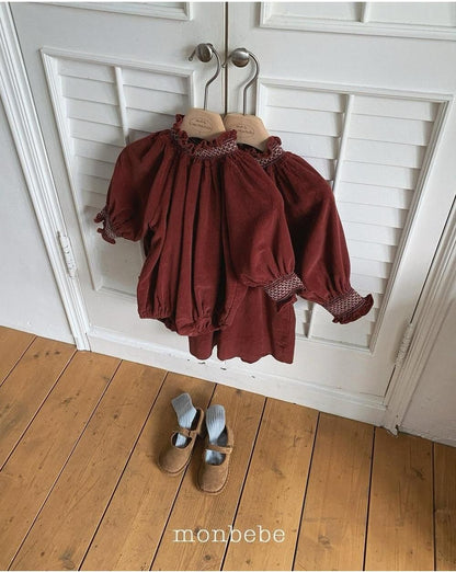 Corduroy Smock Suit [monbebe]（2026Winter） 3