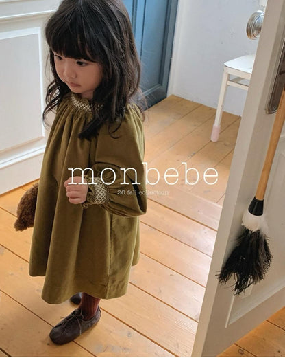Corduroy Smock Dress [monbebe]（2026Winter） 3