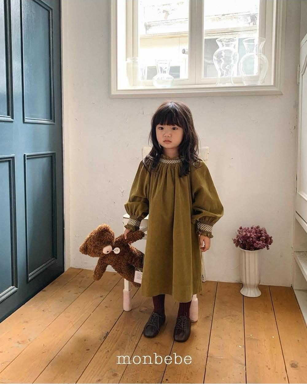Corduroy Smock Dress [monbebe]（2026Winter） 9