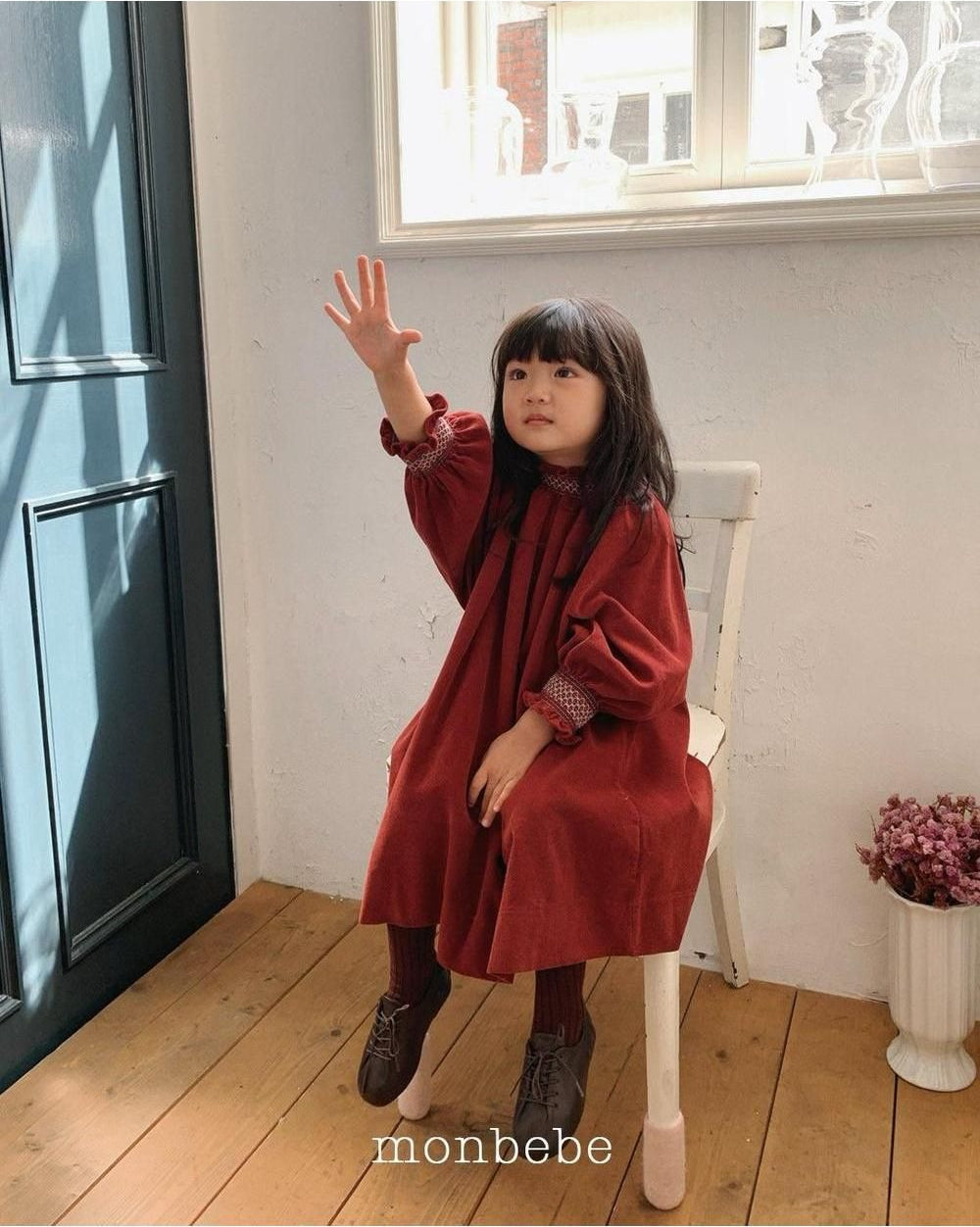 Corduroy Smock Dress [monbebe]（2026Winter） 10