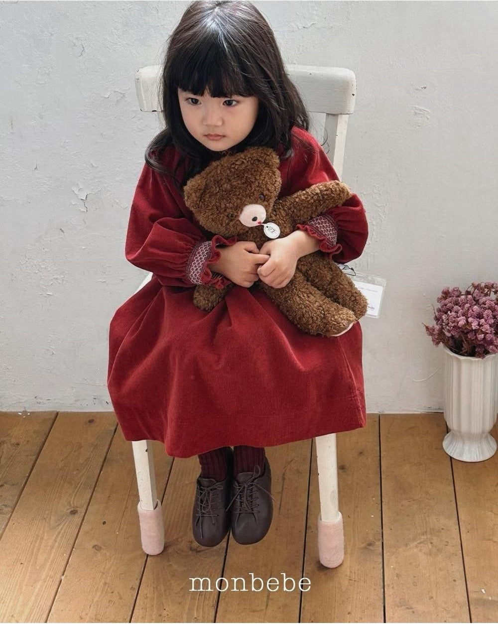 Corduroy Smock Dress [monbebe]（2026Winter） 12