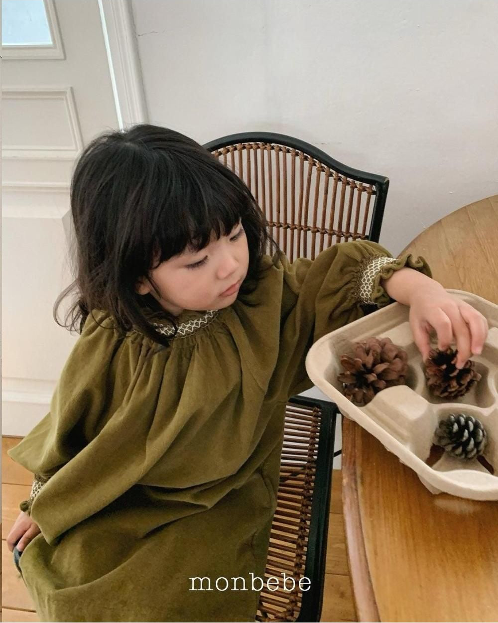 Corduroy Smock Dress [monbebe]（2026Winter） 13