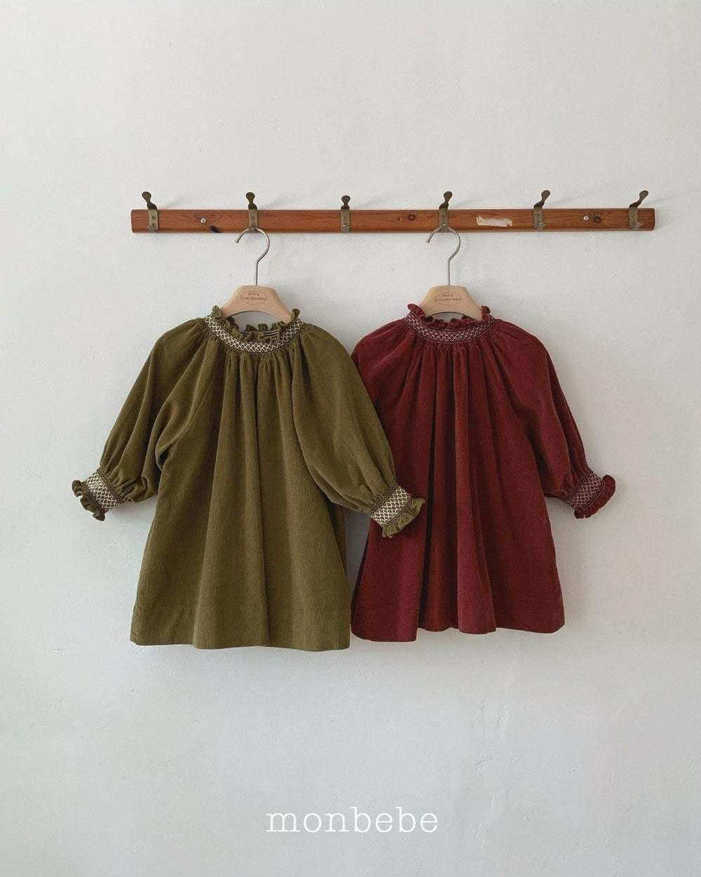 Corduroy Smock Dress [monbebe]（2026Winter） 18