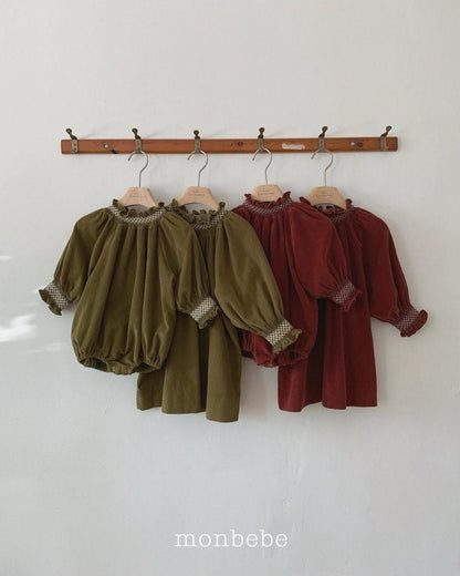 Corduroy Smock Dress [monbebe]（2026Winter） 20