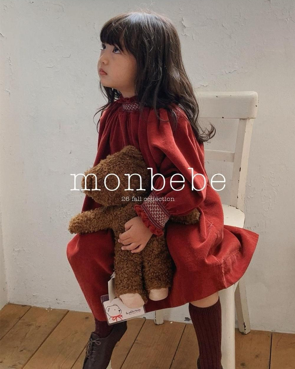 Corduroy Smock Dress [monbebe]（2026Winter） 22