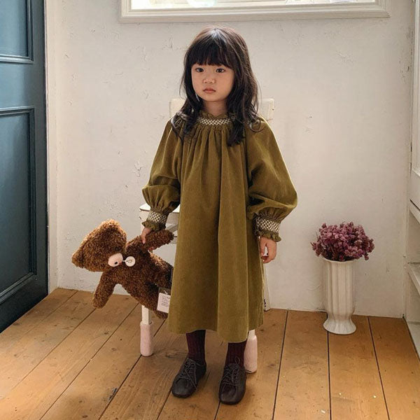 Corduroy Smock Dress [monbebe]（2026Winter） 1