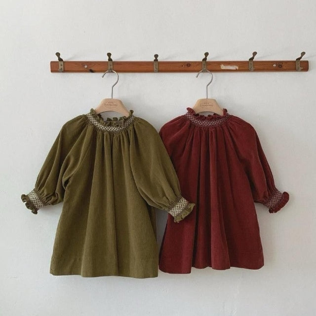 Corduroy Smock Dress [monbebe]（2026Winter） 2