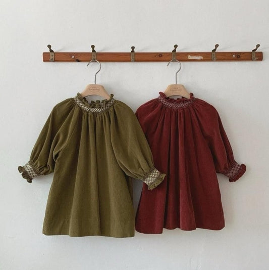 Corduroy Smock Dress [monbebe]（2026Winter） 2