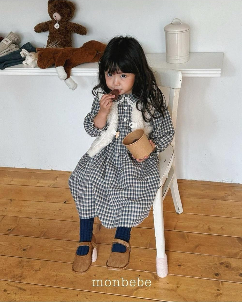 Lala Check Dress [monbebe]（2026Winter） 12