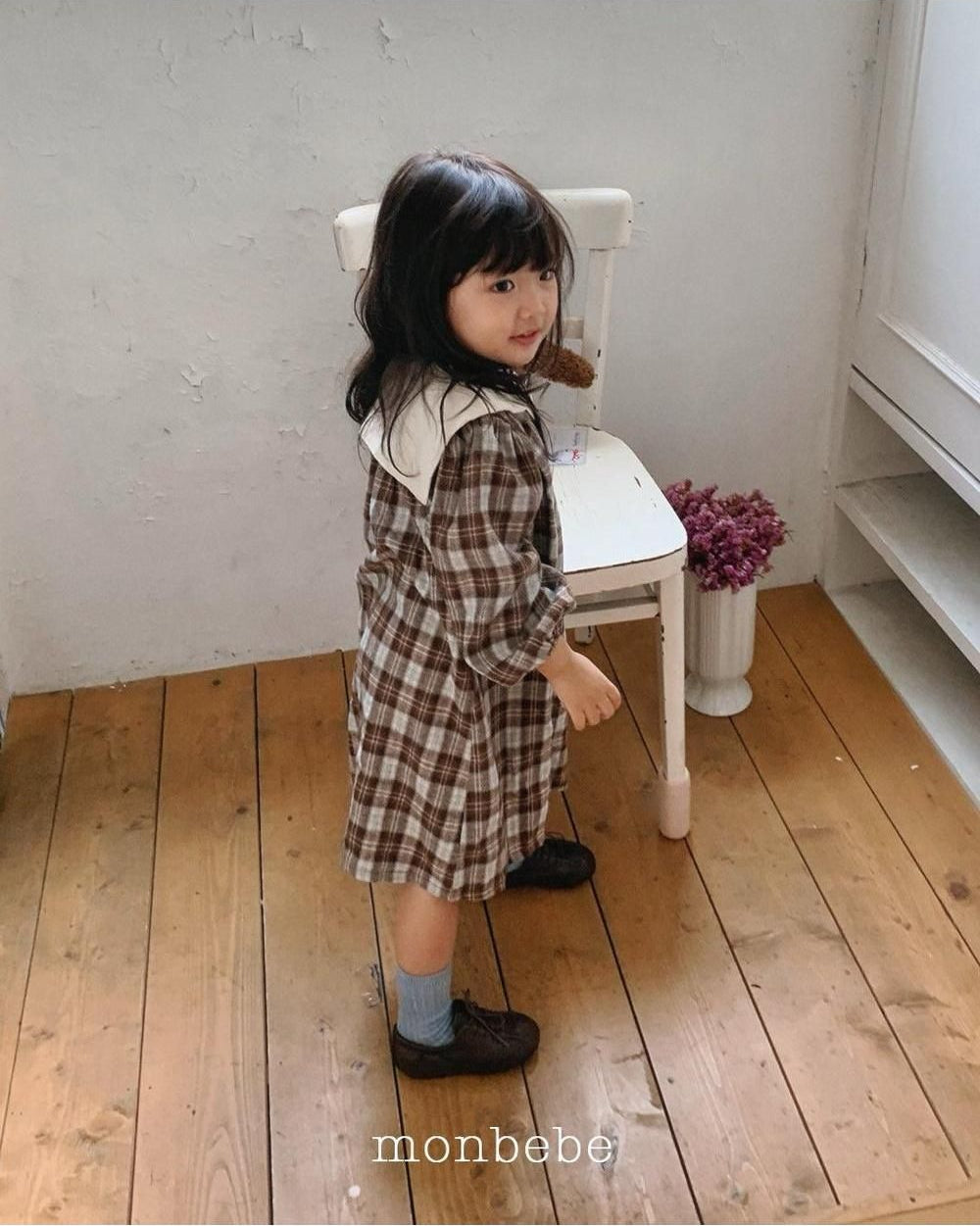 Lovey Check Dress [monbebe]（2026Winter） 3
