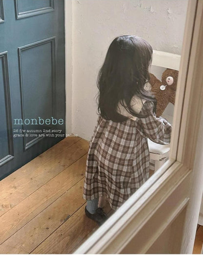 Lovey Check Dress [monbebe]（2026Winter） 4