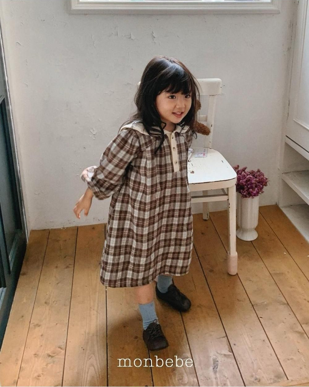 Lovey Check Dress [monbebe]（2026Winter） 7