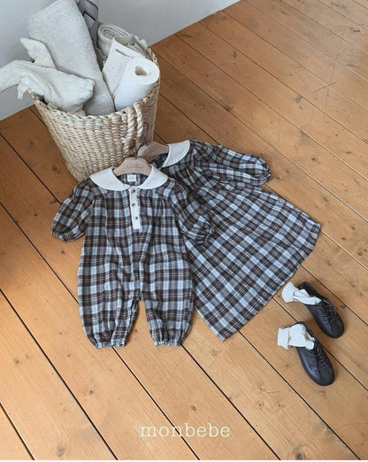 Lovey Check Dress [monbebe]（2026Winter） 12