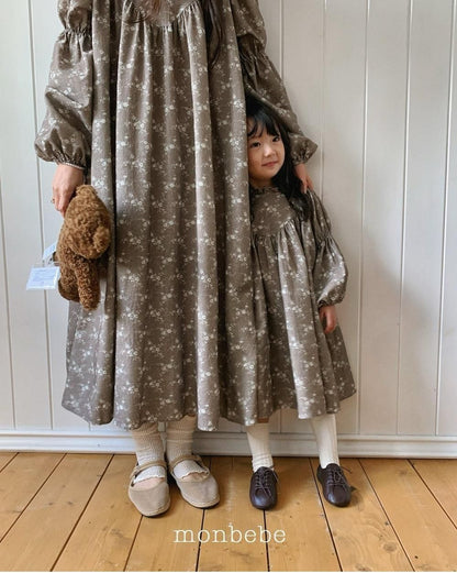 Autumn Flower Dress (Mom) [monbebe]（2026Winter） 3