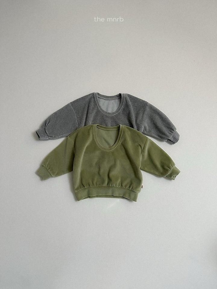 Velour U-Neck Sweatshirt [minirobe]（2026Winter） 3