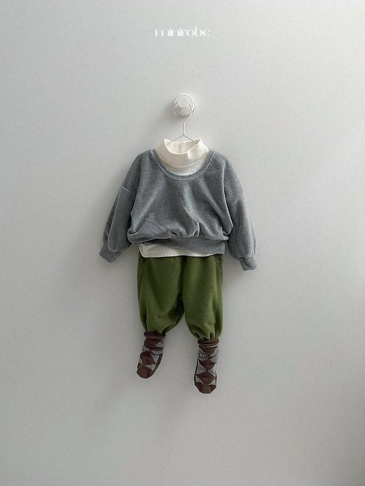 Velour U-Neck Sweatshirt [minirobe]（2026Winter） 16