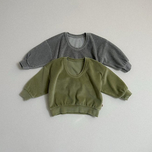 Velour U-Neck Sweatshirt [minirobe]（2026Winter） 1
