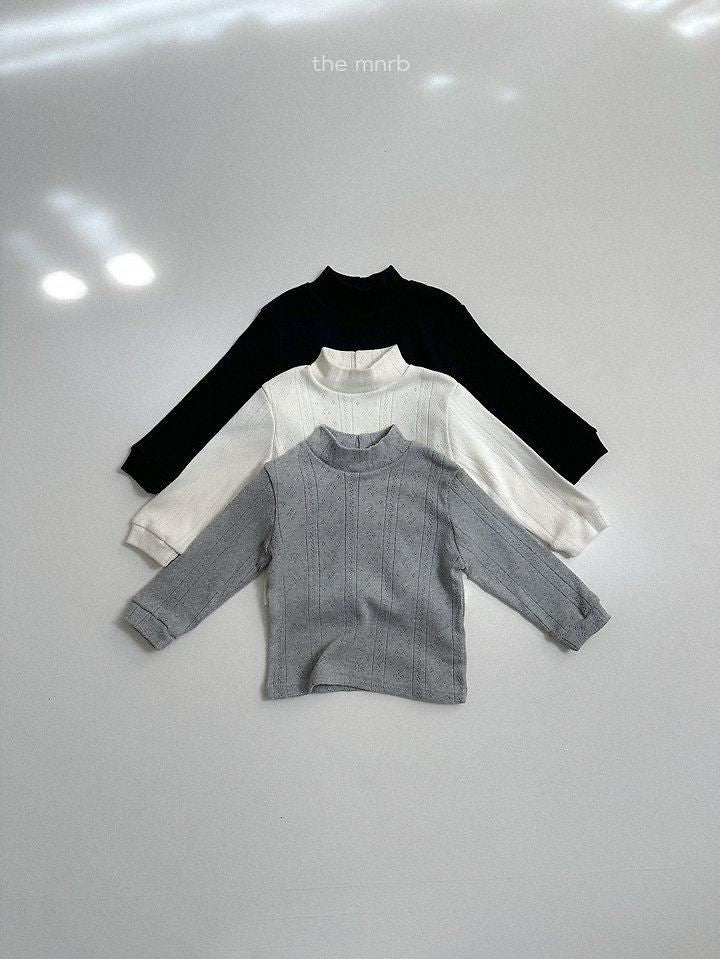 Eyelet Turtleneck Tee [minirobe]（2026Winter） 2