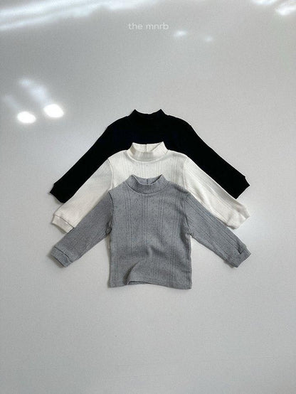 Eyelet Turtleneck Tee [minirobe]（2026Winter） 2