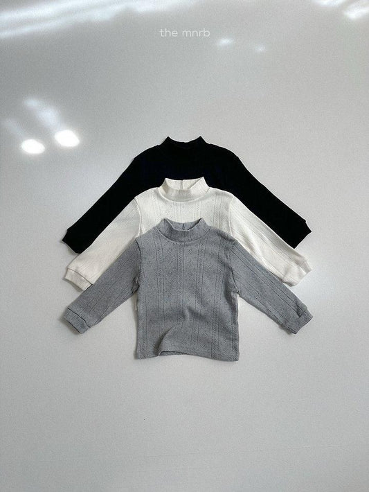 Eyelet Turtleneck Tee [minirobe]（2026Winter） 2