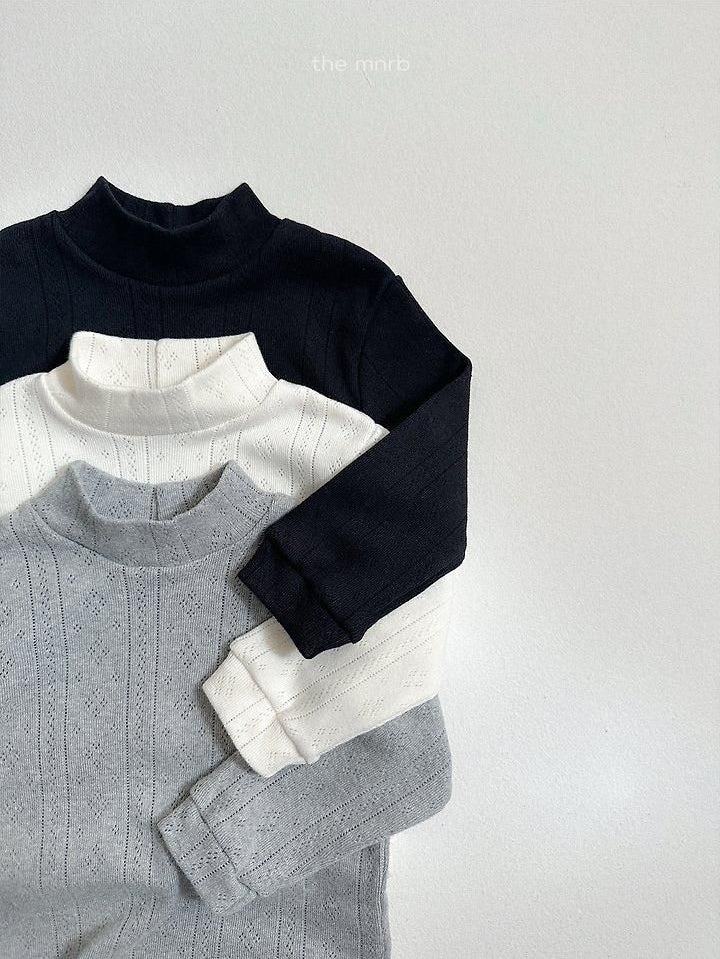 Eyelet Turtleneck Tee [minirobe]（2026Winter） 3