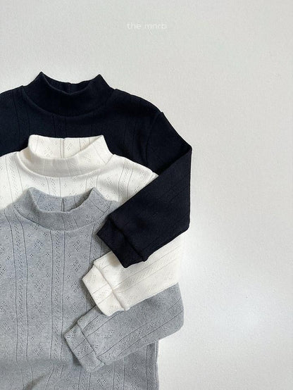 Eyelet Turtleneck Tee [minirobe]（2026Winter） 3