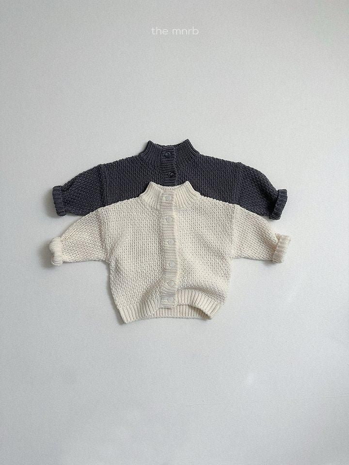 Waffle High Neck Cardigan [minirobe]（2026Winter） 2