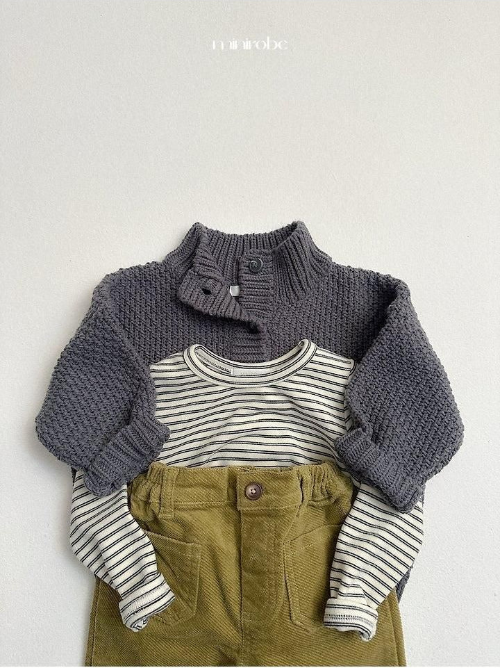 Waffle High Neck Cardigan [minirobe]（2026Winter） 17