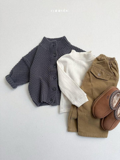 Waffle High Neck Cardigan [minirobe]（2026Winter） 19