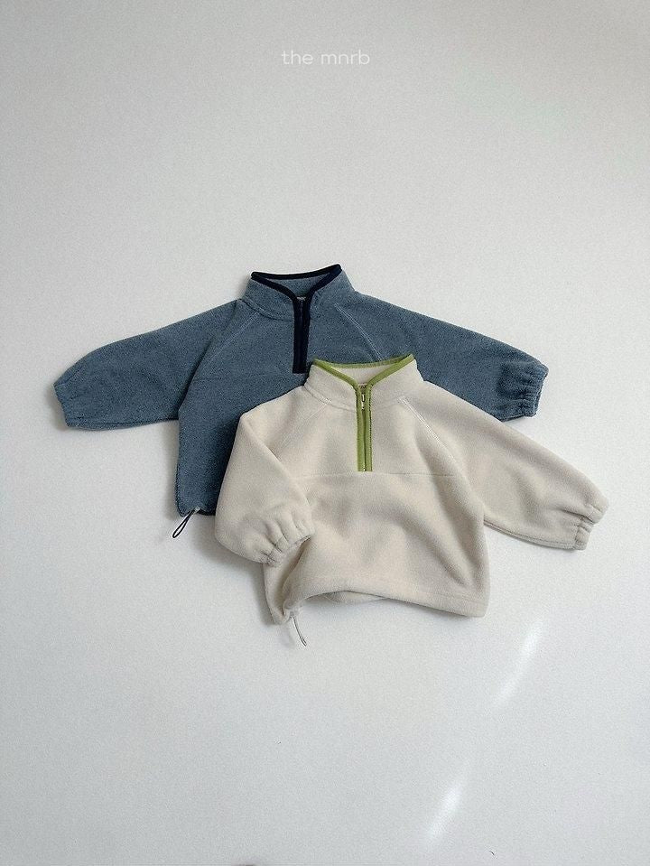 Two-Tone Fleece Half Zip-Up [minirobe]（2026Winter） 2