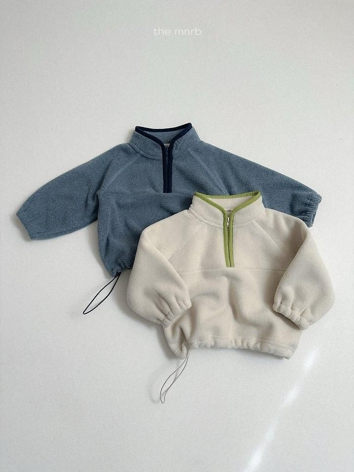 Two-Tone Fleece Half Zip-Up [minirobe]（2026Winter） 3