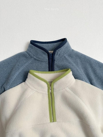 Two-Tone Fleece Half Zip-Up [minirobe]（2026Winter） 5