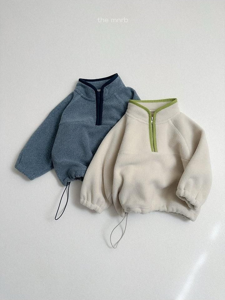 Two-Tone Fleece Half Zip-Up [minirobe]（2026Winter） 6