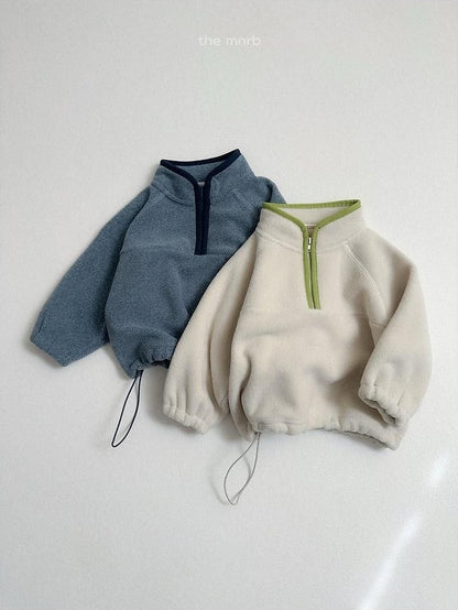 Two-Tone Fleece Half Zip-Up [minirobe]（2026Winter） 6